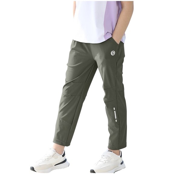 Utoimkio Toddler Boy Girls Pull On Cargo Pants Casual Loose Straight Leg Lounge Pants Size 3-14T