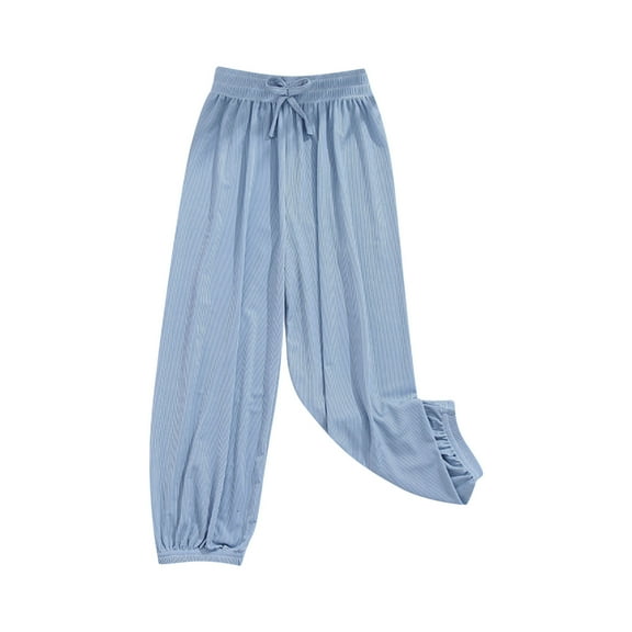 Utoimkio Toddler Boy Girls Summer Breathable Casual Baggy Pants Quick Dry Ice Silk Elastic Waisted Jogger Pants Size 2-13T