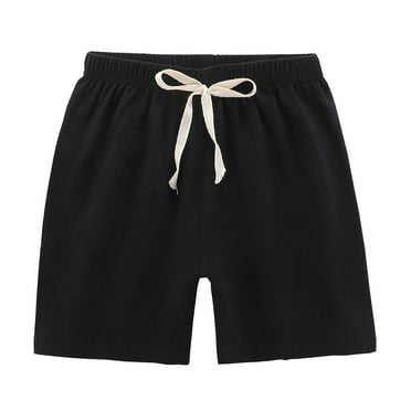 Utoimkio Toddler Boys Girls Shorts Cotton Linen Summer Casual Shorts Kids Solid Short Pants for Boys Girls 2-8 Years