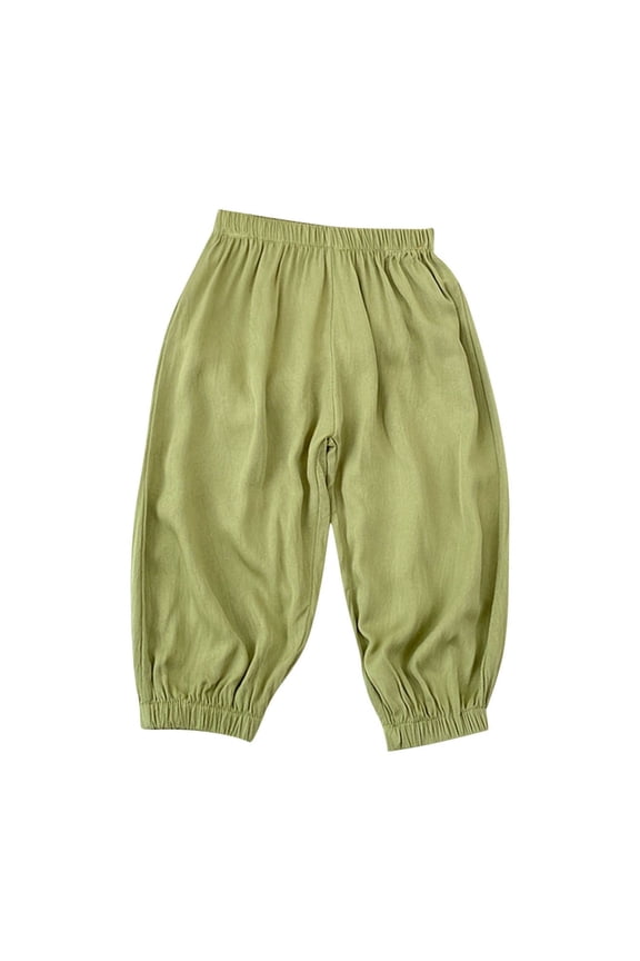 Toddler Kids Boy Girl Elastic Basic Harem Long Pants Bloomers Casual Joggers Size 2-13T