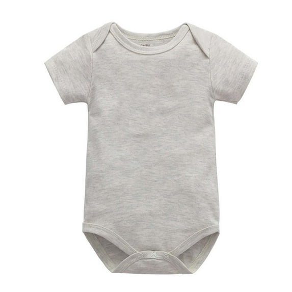 Utoimkio Unisex Baby Boys Girls Summer Romper Solid Short Sleeve Bubble Rompers Crewneck One Piece Bodysuit Tops Summer Clothes