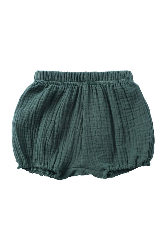 Unisex Baby Girls Boys Cotton Linen Blend Bloomer Shorts