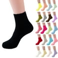 thumbnail image 1 of Utoimkio Unisex Candy Colored Cotton Socks Lightweight Cozy Breathable Crew Socks Cotton Athletic Socks for Women & Men, 1 of 4