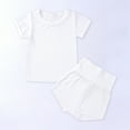 thumbnail image 1 of Utoimkio Unisex Toddler Baby Boy Girl Summer Clothes Short Sleeve T-Shirt Tops+Short Pants Ribbed Two Piece Solid Outfit Set, 1 of 9