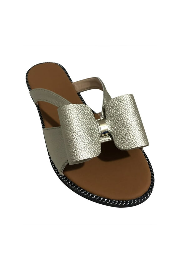Wedge Sandals for Women Dressy Stretch Orthotic Slide Sandals Sandals Woven Beach Wedge Slippers Bow Shoes