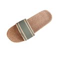 thumbnail image 1 of Utoimkio Wedge Sandals for Women Wide Width Women's Non-Slip Linen Home Indoor Open Toe Flat Shoes Beach Slippers, 1 of 9