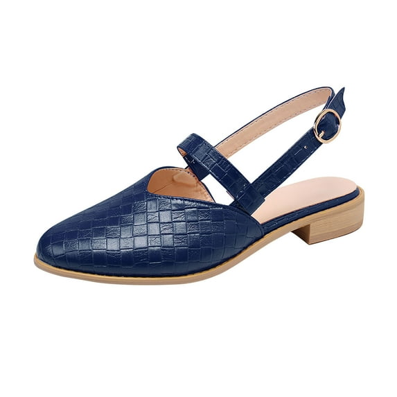Utoimkio Wedge Sandals for Women Wide Width Women's Pointed Flat Shoes Weave Casual Shoes Solid Comfortable Sandals Shoes