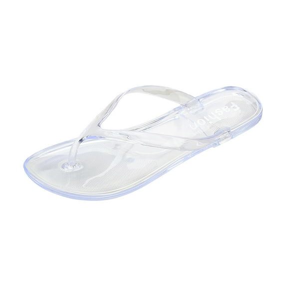 Utoimkio Thong Flip Flops Sandals for Women Summer Casual Jelly Flat Sandals for Women Slip On Summer Casual Walking Shoes