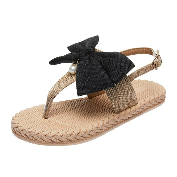 Utoimkio Wedge Sandals for Women Wide Width Women's Summer Flax Rope Knitted Flat Shoes Versatile Flip Toe Sandals