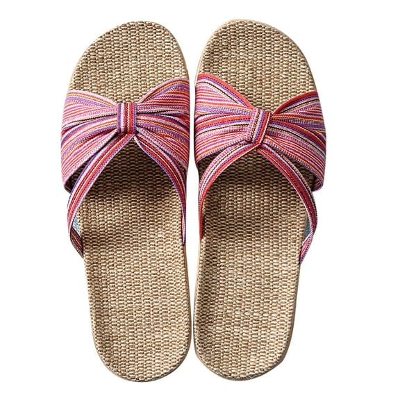 Utoimkio Wedge Sandals for Women Wide Width Womens Mens Color Slippers Super Soft Breathable-Slip Bedroom Home Slippers