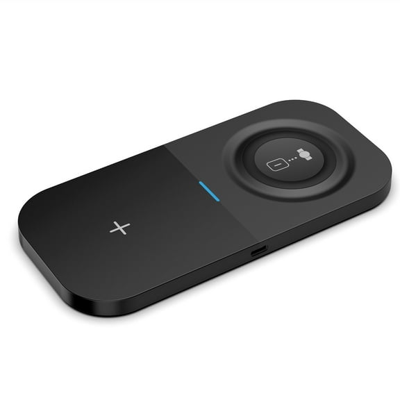 Utoimkio Wireless Charger,2 in 1 Qi-Certified Fast Charging Pad Compatible for Sangsung Galaxy Series and Watch 4,15W Max Fast Wireless Charging Stand