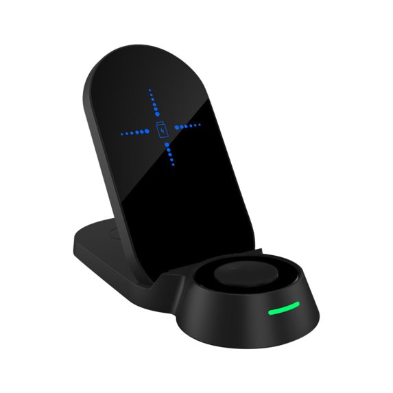 Utoimkio Wireless Charger,3 in 1 Qi-Certified Fast Charging Pad Compatible for Cell Phones and Watch,15W Max Foldable Fast Wireless Charging Stand