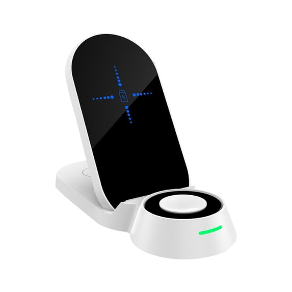 Utoimkio Wireless Charger,3 in 1 Qi-Certified Fast Charging Pad Compatible for Cell Phones and Watch,15W Max Foldable Fast Wireless Charging Stand