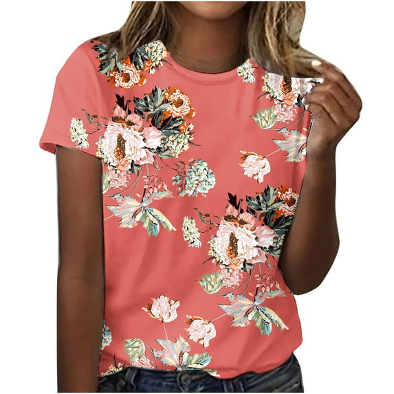 Utoimkio Women Happy Easter T Shirts Bunny Rabbit Graphic T-Shirt Short Sleeve Tee Tops Relaxed-Fit Women's Fashion Short Sleeve Retro Crew Neck Print Loose Tops Blouse