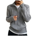 thumbnail image 1 of Utoimkio Women's 1/4 Front Zipper Fall Sweater Long Sleeve Collared Knit Pullover Tops Dressy Blouse 2025 Casual Winter Outfits, 1 of 7
