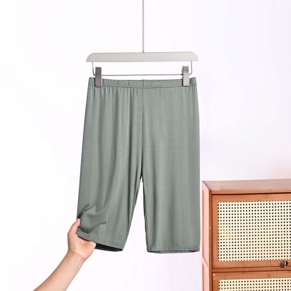 Utoimkio Women's Capri Pajama Pants Elastic Waist Soft Cropped Lounge Sleep Bottoms