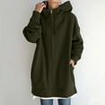 thumbnail image 1 of Utoimkio Women's Casual Full Zip Oversized Hoodies Drawstring Sweatshirts Long Sleeve Loose Full Zipper Solid Hoodie Jacket Coat with Pockets, 1 of 7