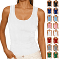 thumbnail image 1 of Utoimkio Women’s Casual Sleeveless Tank Tops Summer Slim Fit Cami T Shirts Loungewear for Daily Wear Size S-XXL, 1 of 6