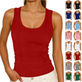 thumbnail image 1 of Utoimkio Women’s Casual Sleeveless Tank Tops Summer Slim Fit Cami T Shirts Loungewear for Daily Wear Size S-XXL, 1 of 6
