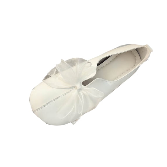 Utoimkio Women's Classic Stretch Ballerina Slippers with Bowknot,Pointed Toe Walking Shoes Comfortable Lightweight Loafers for Women