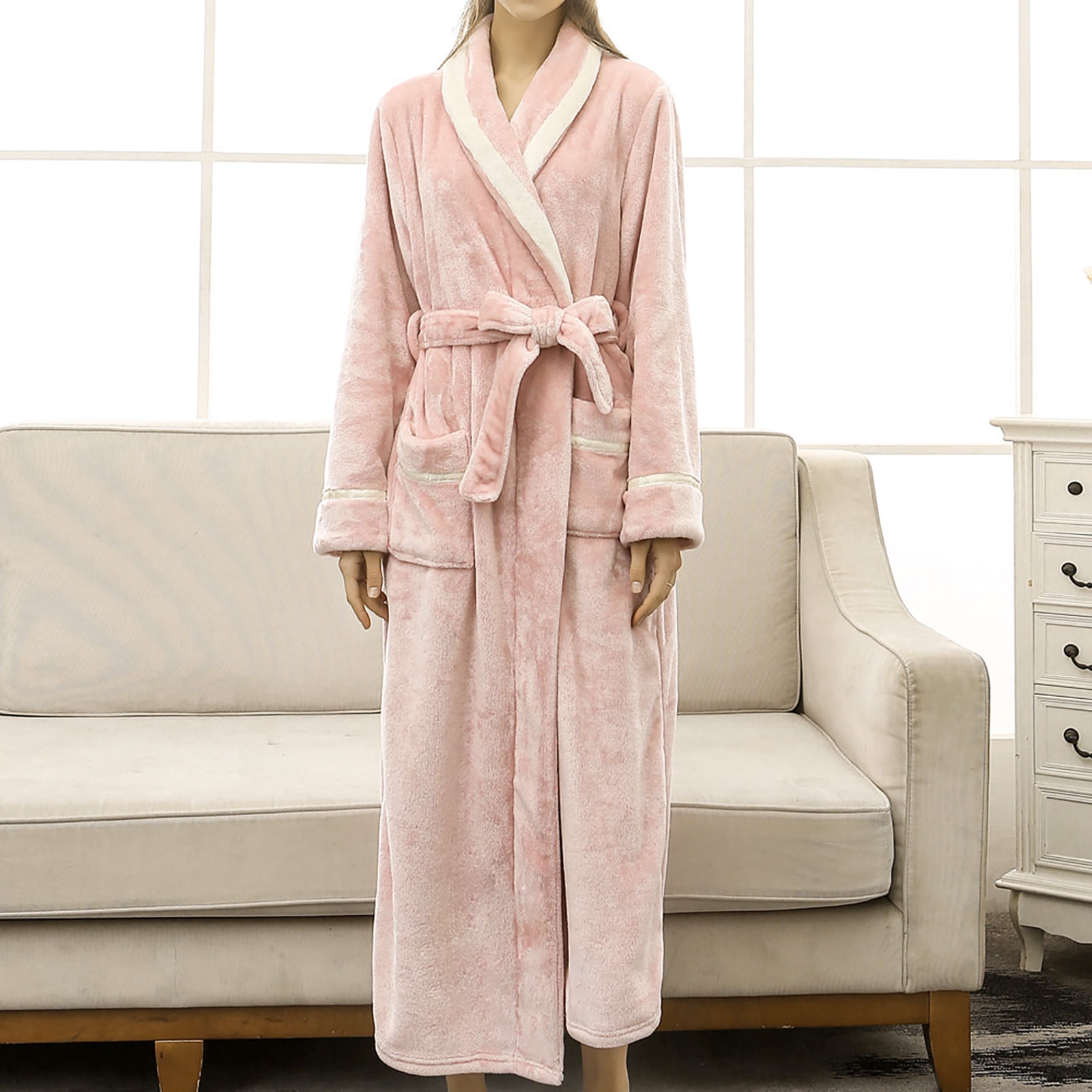 Utoimkio Women's Cotton Robe Plus Size Bathrobe Lightweight Spa Soft
