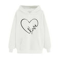 thumbnail image 1 of Utoimkio Women's Cute Hoodies Long Sleeve Sweatshirts for Women Loose Fit Graphic Hoodie Pullover Tops Fall Winter Clothes, 1 of 4