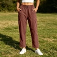 thumbnail image 1 of Utoimkio Women's Drawstring Cropped Cargo Pants Elastic High Waist Multi Pocket Ankle Length Casual Trousers with Side Pockets for Daily Street Walks, 1 of 8