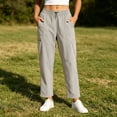 thumbnail image 1 of Utoimkio Women's Drawstring Cropped Cargo Pants Elastic High Waist Multi Pocket Ankle Length Casual Trousers with Side Pockets for Daily Street Walks, 1 of 8