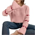 thumbnail image 1 of Utoimkio Women's Fall Oversized Sweater Lantern Sleeve Crew Neck Knit Pullover Tops Dressy Blouse 2025 Casual Winter Outfits, 1 of 7