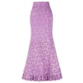 thumbnail image 1 of Utoimkio Women's High Elastic Waist Ruffles Pleated Maxi Skirts A-Line Flared Midi Skirts, 1 of 3