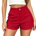 thumbnail image 1 of Utoimkio Women's High Waist Dress Shorts,Button Fly Tailored Shorts, 1 of 8
