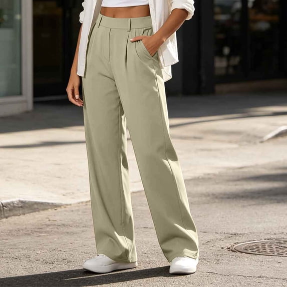 Utoimkio Women's High Waist Wide Leg Pants,Pleated Tailored Trousers with Pockets