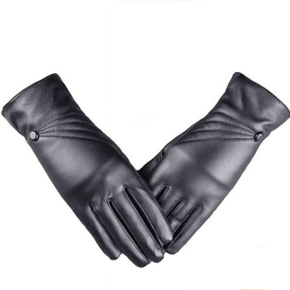 Utoimkio Women's Leather Cashmere Lined Gloves Winter Warm Gloves for Outdoor Driving Hiking