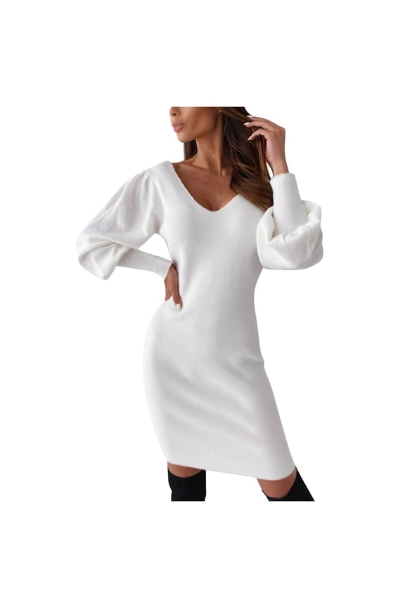 Women's Long Sleeve Lace Backless Midi Dress Elegant A-Line Party Long Dresses for Women