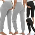 thumbnail image 1 of Utoimkio Women's Maternity Pants Maternity Activewear Jogger Pants Track Cuff Sweatpants Over The Belly Stretchy Comfortable Lounge Pants Pregnancy Pants, 1 of 9