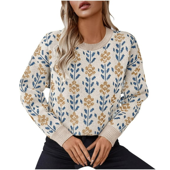 Utoimkio Women's Oversized Crewneck Sweater Long Sleeve Knit Casual Warm 2025 Fall Pullover Sweaters Tops Winter Outfits