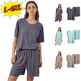 thumbnail image 1 of Utoimkio Women's Pajama Sets Half Sleeve Pajama Tops with Shorts Two Piece Lounge Sets Summer Soft Comfy Sleepwear Size L-4XL, 1 of 8
