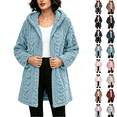 thumbnail image 1 of Utoimkio Women's Winter Long Fleece Jackets Warm Zip Up Hoodie Long Sleeve Sweater Coat Fall Winter Warm Outwear Size S-3XL, 1 of 8