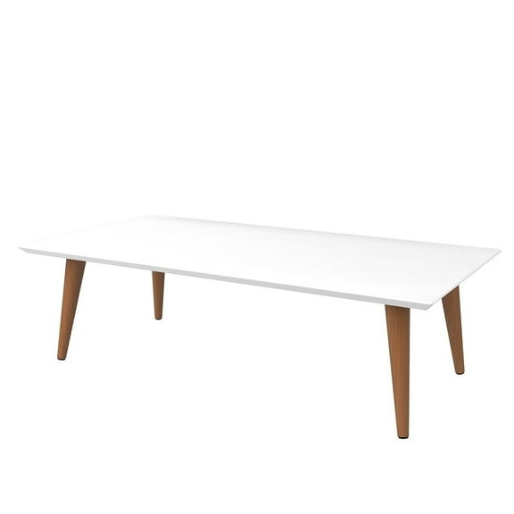 Manhattan Comfort Utopia Engineered Wood Coffee Table in White Gloss
