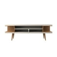 thumbnail image 1 of Utopia 70.47" TV Stand with Splayed Wooden Legs and 4 Shelves in Off White and Maple Cream, 1 of 6