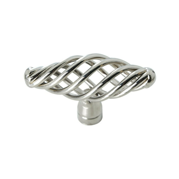 Utopia Alley 10pcs Aire Cabinet Ring Pull Knob - Decorative Cabinet Drop Pull Knobs for Cabinets and Drawers - Vintage Cabinet Hardware with Hand Finished Polished Nickel - Pull Knobs 2.4"