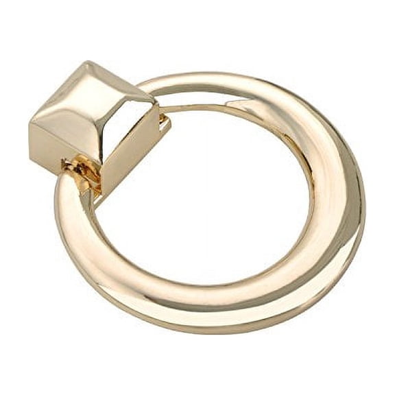 Utopia Alley 10pcs Anello Cabinet Ring Pull Knob - Decorative Cabinet Drop Pull Knobs for Cabinets and Drawers - Vintage Cabinet Hardware with Hand Finished Polished Gold - Pull Knobs 1.6"