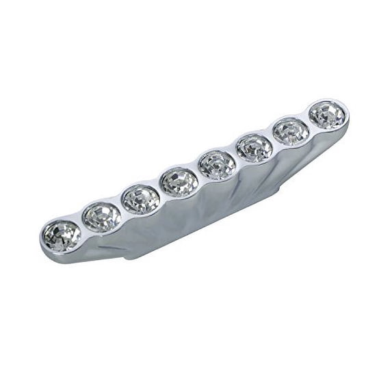 Utopia Alley 10pcs Gleam 8 Crystal Pull Handle - Decorative Cabinet Drop Pull Handles- Vintage Cabinet Hardware with Hand Finished Polished Chrome - Metal Drawer Pull Handle, 1.3" Center to Center