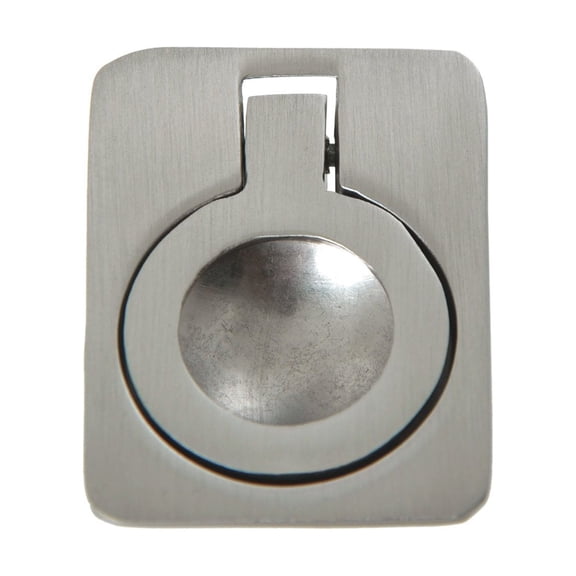 Utopia Alley 10pcs Kent Cabinet Ring Pull Knob - Decorative Cabinet Drop Pull Knobs for Cabinets and Drawers - Vintage Cabinet Hardware with Hand Finished Brushed Nickel - Metal Drawer Pull Knobs 1.6"