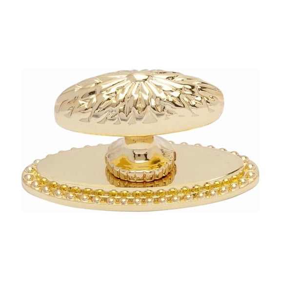 Utopia Alley 10pcs Megan Cabinet Ring Pull Knob Decorative Cabinet Drop Pull Knobs for Cabinets and Drawers - Vintage Cabinet Hardware with Hand Finished Polished Gold - Metal Drawer Pull Knobs 1.9"