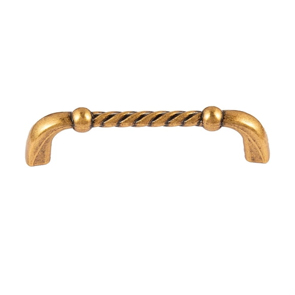 Utopia Alley 10pcs Naples Pull Handle - Decorative Cabinet Drop Pull Handles- Vintage Cabinet Hardware with Hand Finished Antique European Brass - Metal Drawer Pull Handle, 3.75" Center to Center