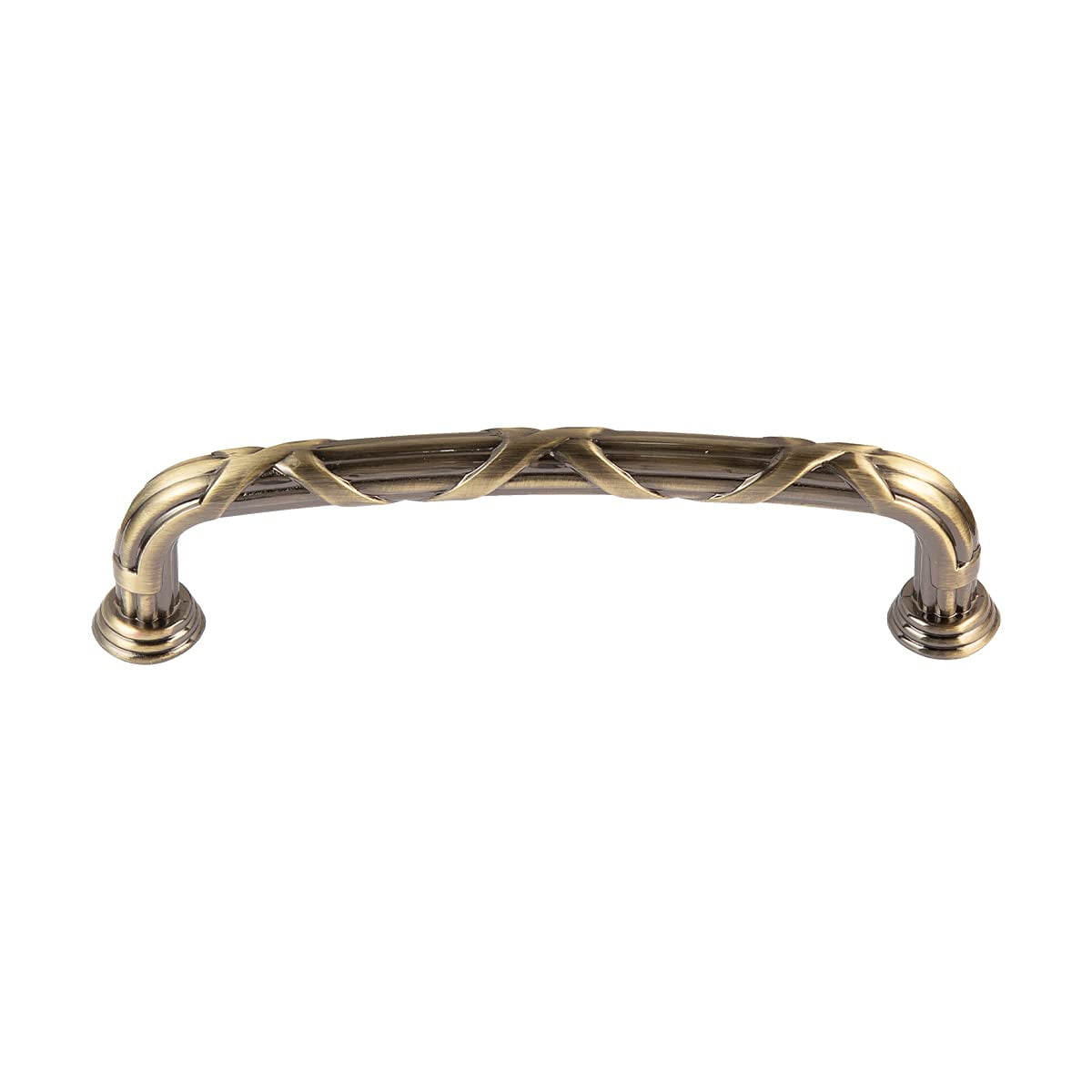 Utopia Alley 10pcs Riga Pull Handle - Decorative Cabinet Drop Pull Handles- Vintage Cabinet Hardware with Hand Finished Antique Brass - Metal Drawer Pull Handle, 5.0" Center to Center
