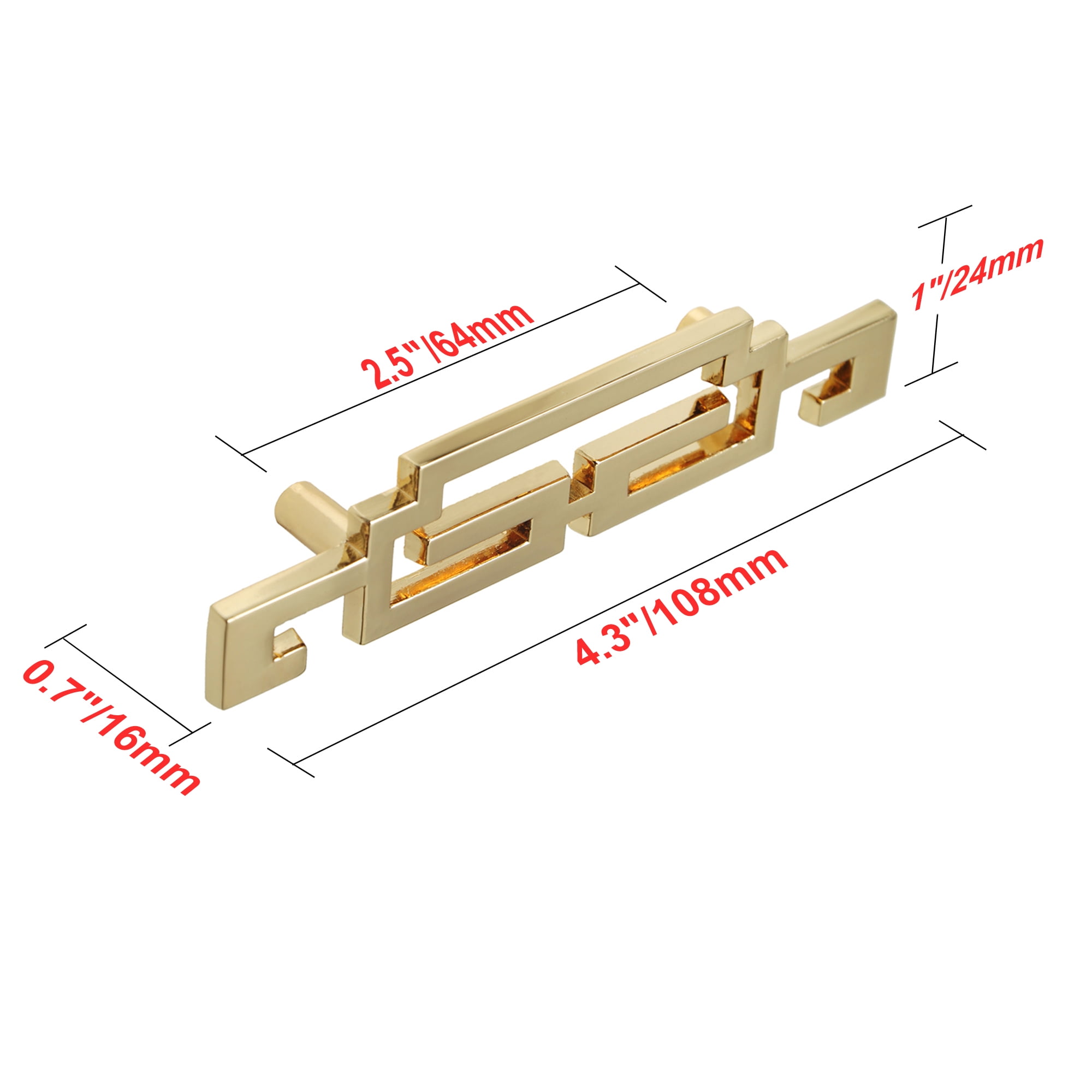 Utopia Alley 10pcs Steffi Pull Handle - Decorative Cabinet Drop Pull Handles- Vintage Cabinet Hardware with Hand Finished Polished Gold - Metal Drawer Pull Handle, 2.5" Center to Center