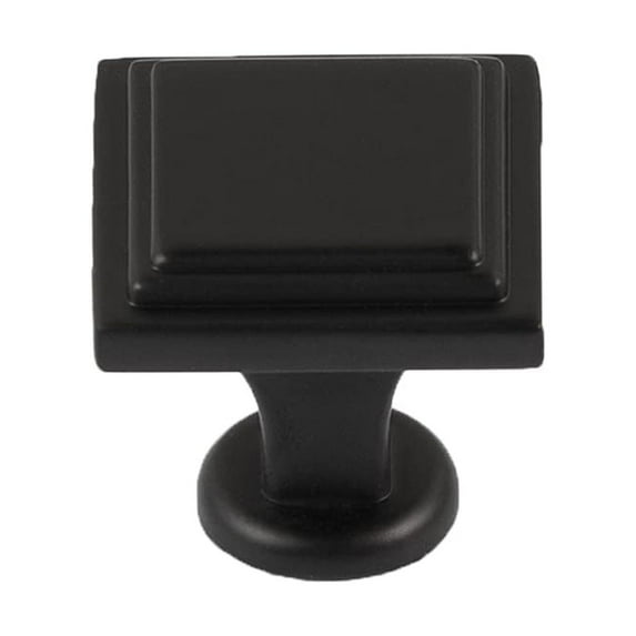 Utopia Alley 10pcs Valetta Cabinet Ring Pull Knob - Decorative Cabinet Drop Pull Knobs for Cabinets and Drawers - Vintage Cabinet Hardware with Hand Finished Matt Black - Metal Drawer Pull Knobs 0.94"
