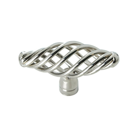 Utopia Alley 25pcs Aire Cabinet Ring Pull Knob - Decorative Cabinet Drop Pull Knobs for Cabinets and Drawers - Vintage Cabinet Hardware with Hand Finished Polished Nickel - Pull Knobs 2.4"